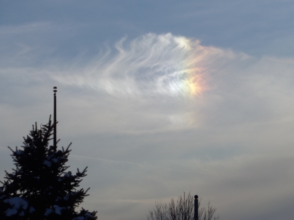 Winter sky rainbow, The Crossings of Colonie (Albany NY)